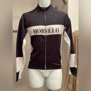 Men’s Morvelo cycling long sleeve full zip with 3 back pockets, thermal layer, S